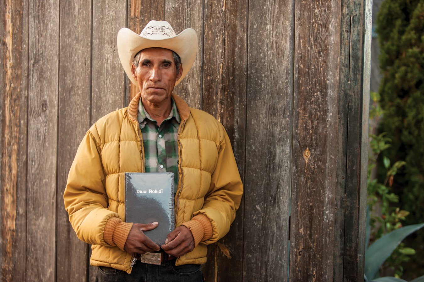 Tepehuan man with new copy of God's Word