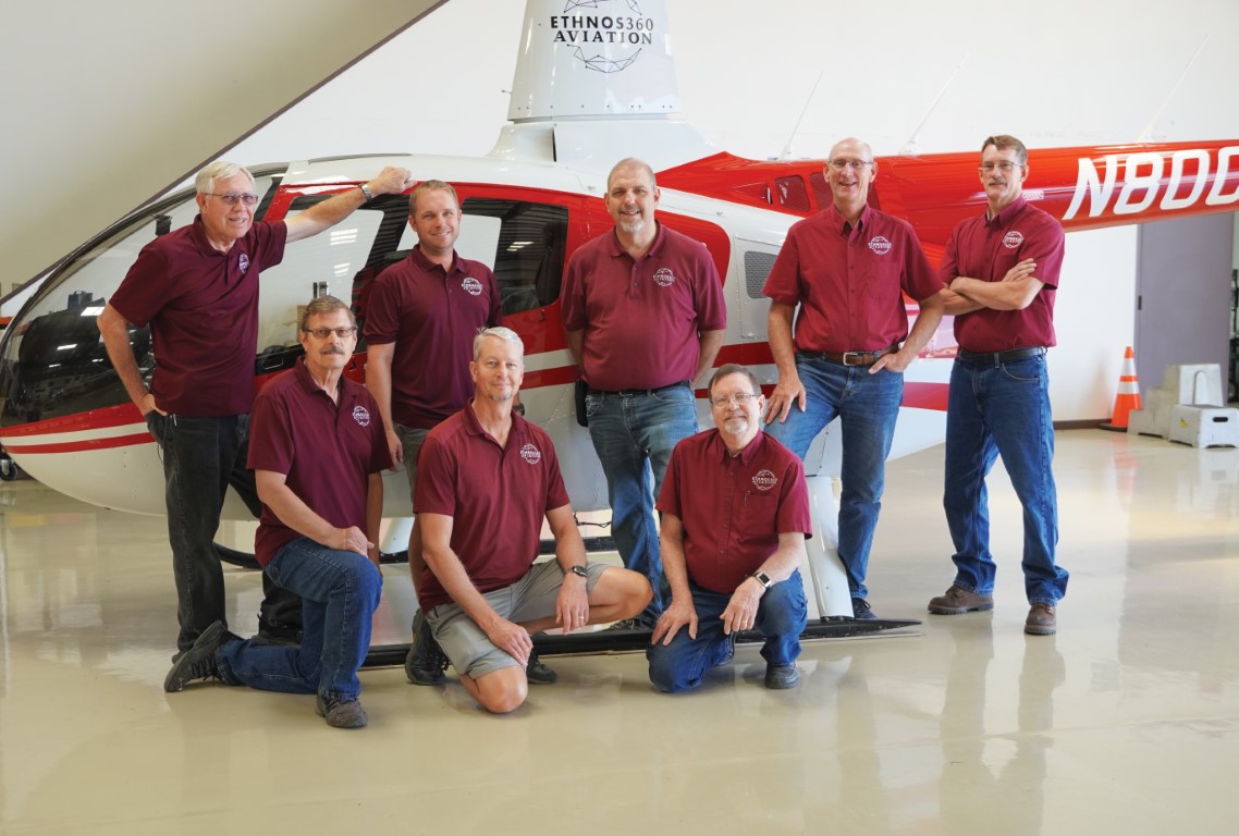 Back row from left to right: Tim Hughes (Director of Operations), Brian Pruett (International Rotor Wing Chief Pilot), Ron James (Director of Safety), Jeff Schaa (Director of Finance), Jim Stewart (International Director of Maintenance) Front row from left to right: Dwight Brown (Director of Personnel/HR), Daren Spence (International Fixed Wing Chief Pilot), Phil Koop (Executive Director)