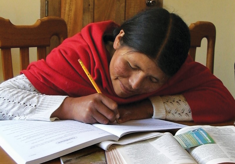 Woman working on Literacy