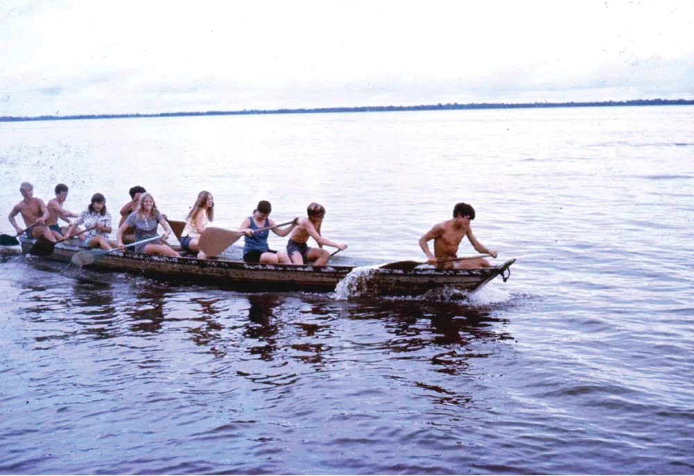 Larry on the Amazon River, PQQ Field Day, 1973