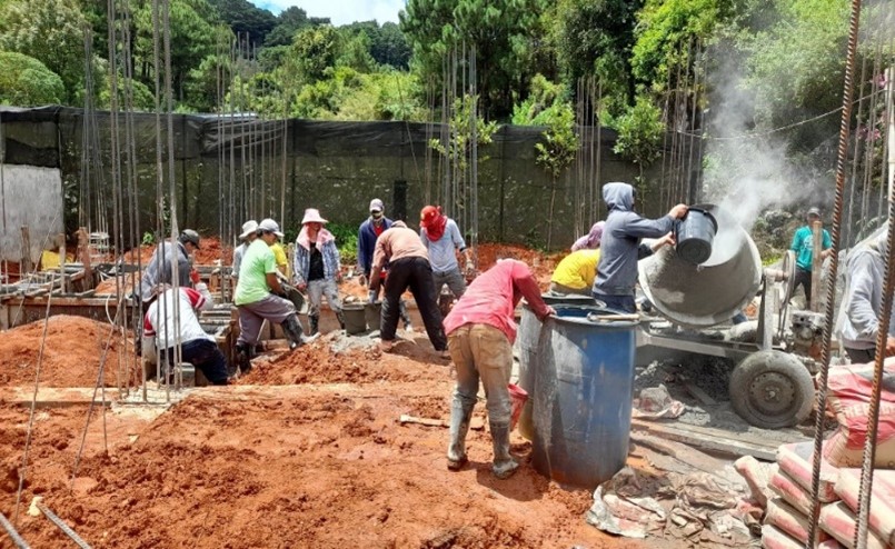 Construction on the Ibaloy Fellowship Center