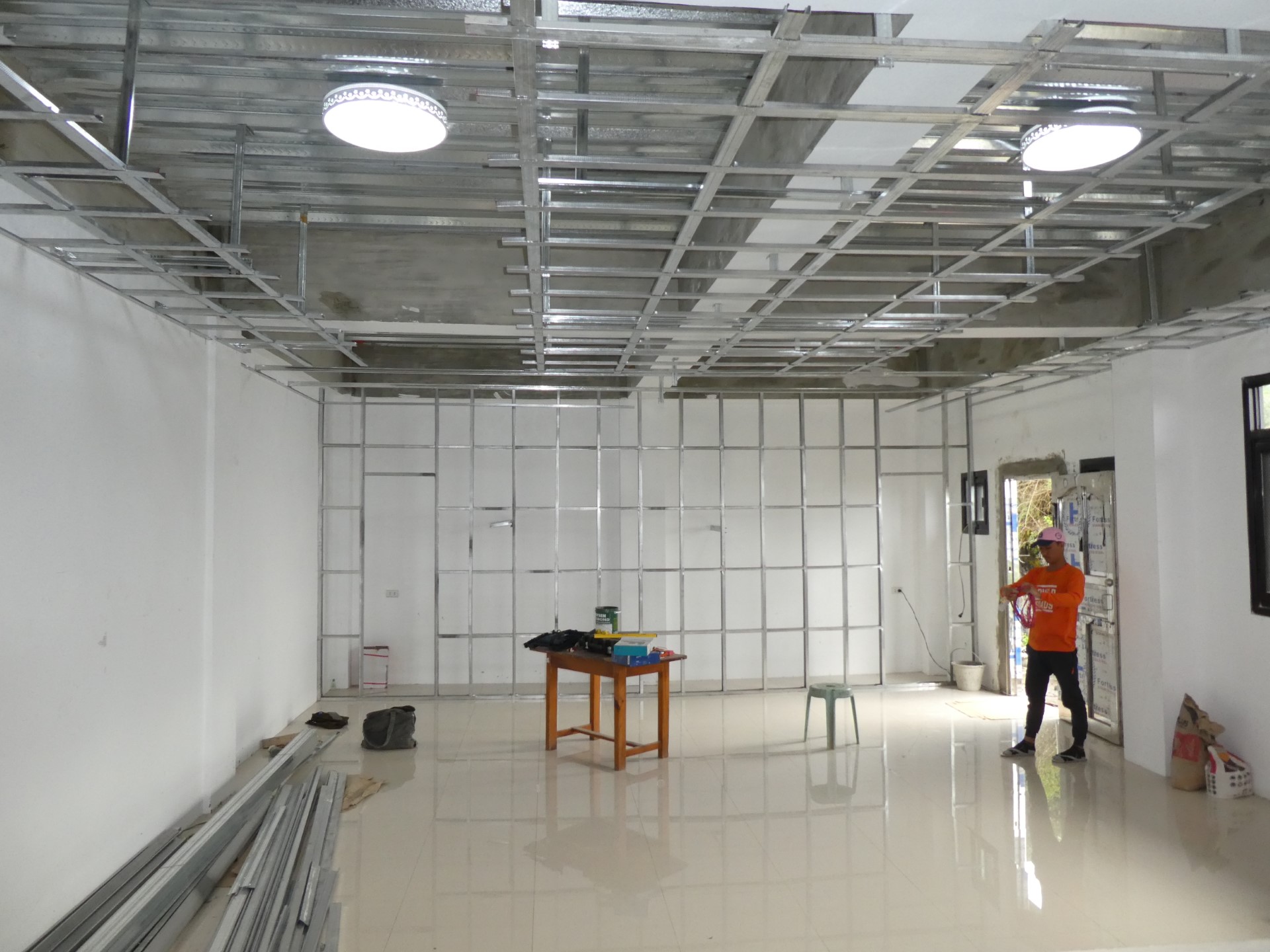 Interior progress on Ibaloy Fellowship Center