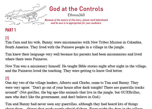 God at the Controls - Mission Minded Kids - Ethnos360